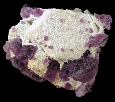 Fluorite in Quartz from Judith Lynn Claim, Grant County, New Mexico