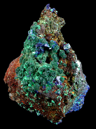 Azurite and Malachite from Bisbee, Warren District, Cochise County, Arizona