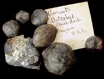 Garnets from Pennsylvania Railroad Cut, Wayne, Chester County, Pennsylvania