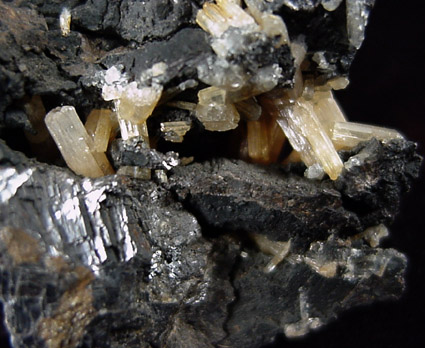 Cerussite in Galena from Wheatley Mine, Phoenixville, Chester County, Pennsylvania