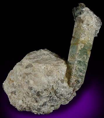 Beryl var. Aquamarine from Deshong's Quarry, Leiperville, Delaware County, Pennsylvania