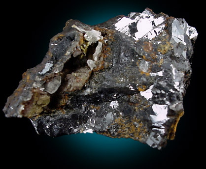 Cerussite in Galena from Wheatley Mine, Phoenixville, Chester County, Pennsylvania