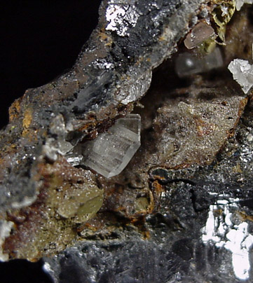 Cerussite in Galena from Wheatley Mine, Phoenixville, Chester County, Pennsylvania