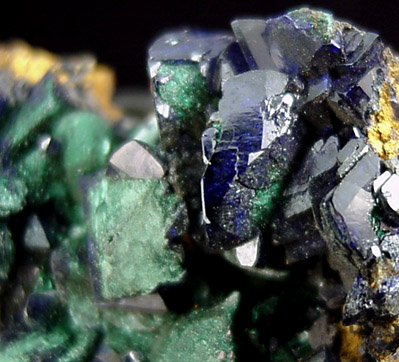 Azurite and Malachite from Copper Queen Mine, Bisbee, Warren District, Cochise County, Arizona