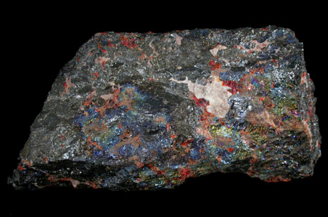Hematite, Willemite, Zincite from Franklin Mining District, Sussex County, New Jersey (Type Locality for Zincite)