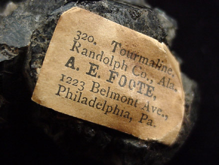 Schorl Tourmaline from Randolph County, Alabama