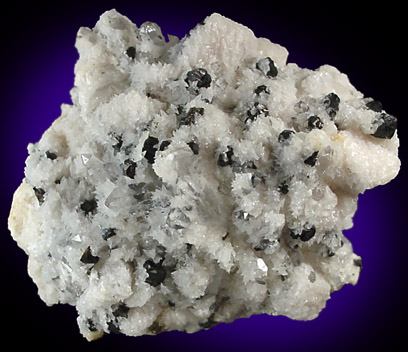 Sphalerite on Quartz, Calcite, Fluorite from Cave-in-Rock District, Hardin County, Illinois