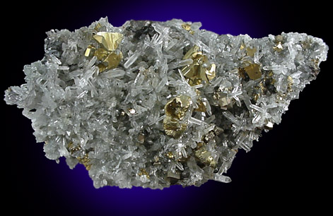Chalcopyrite (twinned crystals) with Sphalerite on Quartz from Groundhog Mine, Central District, Grant County, New Mexico