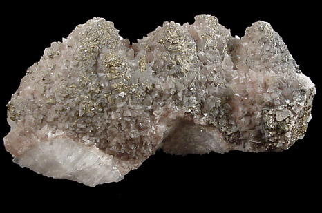 Calcite, Pyrite on Quartz from Idarado Mine, Ouray District, Ouray County, Colorado