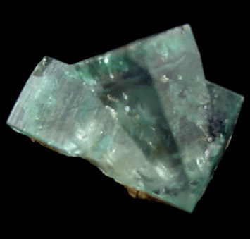 Fluorite (twinned crystals) from Blue Circle Cement Quarry, Eastgate, Weardale, County Durham, England