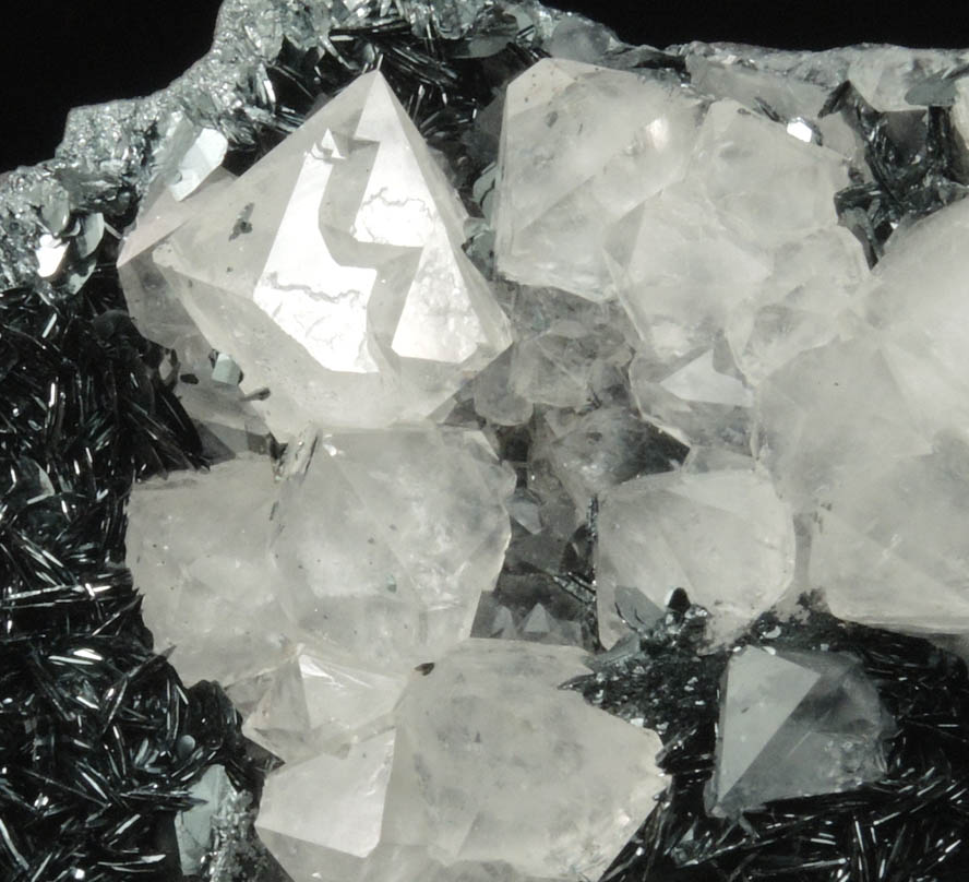 Quartz var. Cumberland Habit on Specular Hematite from Egremont, West Cumberland Iron Mining District, Cumbria, England