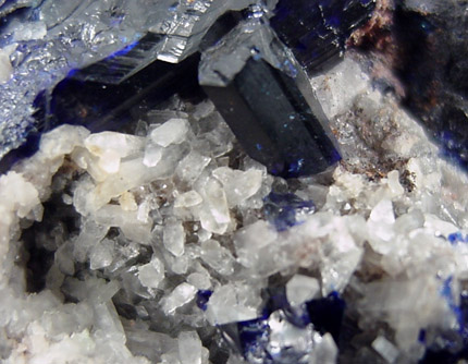 Azurite and Quartz from Tsumeb Mine, Otavi-Bergland District, Oshikoto, Namibia