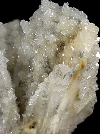 Quartz over Danburite from Mina San Bartolo, Charcas, San Luis Potosi, Mexico