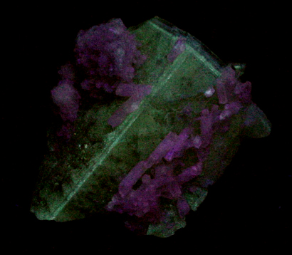 Fluorite with Calcite from Cave-in-Rock District, Hardin County, Illinois