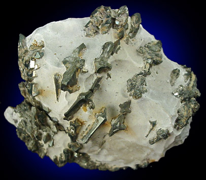 Marcasite in limestone from Westfalen, Germany