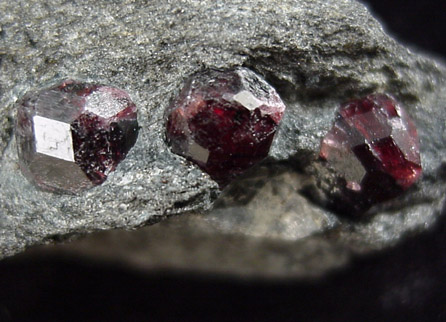 Almandine Garnet in Mica Schist from Garnet Ledge, east shore of Stikine River Delta, 11 km north of Wrangell, Alaska