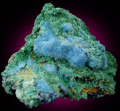 Cyanotrichite with Brochantite from Grandview Mine, Coconino County, Arizona