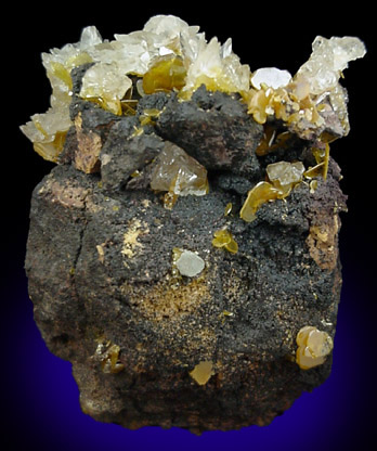 Wulfenite with Calcite from Silver Bill Mine, Gleeson, Cochise County, Arizona