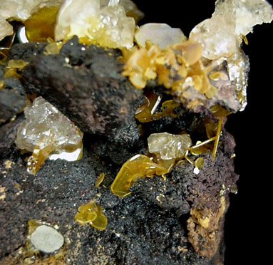 Wulfenite with Calcite from Silver Bill Mine, Gleeson, Cochise County, Arizona