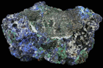 Cerussite on Azurite from Tsumeb Mine, Otavi-Bergland District, Oshikoto, Namibia