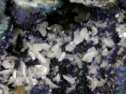 Cerussite on Azurite from Tsumeb Mine, Otavi-Bergland District, Oshikoto, Namibia