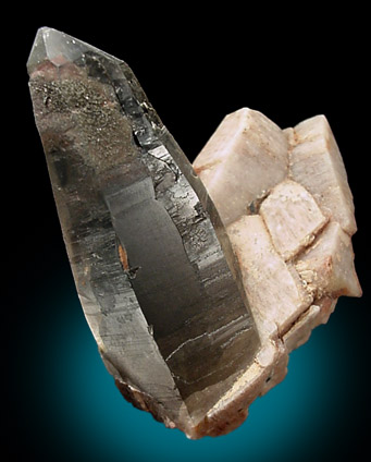 Quartz var. Smoky with Goethite overgrowths from Crystal Creek, Florissant, Teller County, Colorado