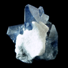 Benitoite in Natrolite from Benitoite Gem Mine, San Benito County, California (Type Locality for Benitoite)