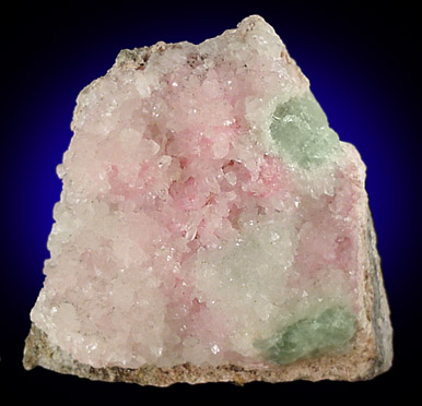 Quartz over Rhodochrosite from Pasto Bueno District, Pallasca Province, Ancash Department, Peru