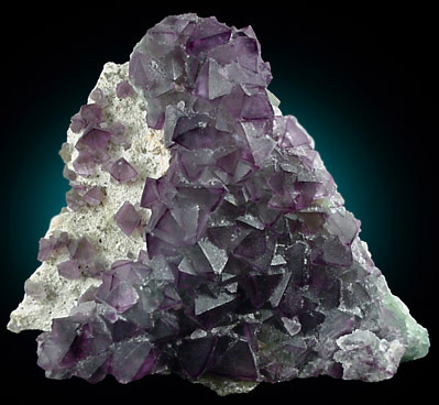 Fluorite on Quartz from Pine Canyon Deposit, Grant County, New Mexico