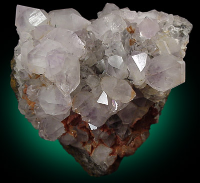 Quartz var. Amethyst on Goethite from Clifton, Fylde, England