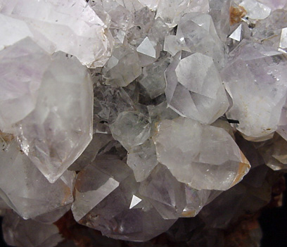 Quartz var. Amethyst on Goethite from Clifton, Fylde, England