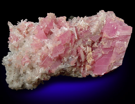 Rhodochrosite on Quartz from Sweet Home Mine, Buckskin Gulch, Alma District, Park County, Colorado