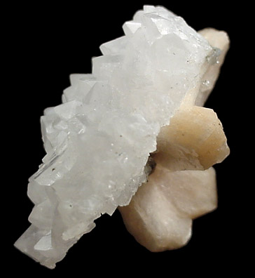 Stilbite on Quartz from Lonavale, Maharashtra, India