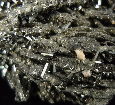 Arsenopyrite, Jamesonite on Pyrite pseudomorphs after Pyrrhotite from Noche Buena, Mazapil, Zacatecas, Mexico