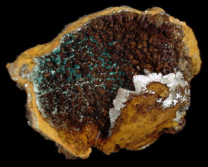 Rosasite and Hemimorphite from Mine Ojuela, Mapimi, Durango, Mexico