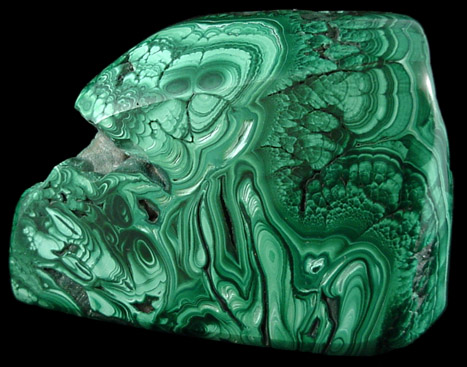 Malachite from Lubumbashi, Katanga Copperbelt, Haut-Katanga Province, Democratic Republic of the Congo