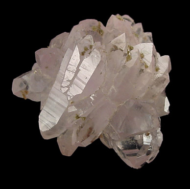 Quartz var. Rose Quartz Crystals from Itinga, Minas Gerais, Brazil