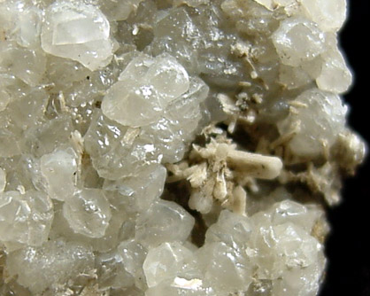 Calcite and Stilbite from Laurel Hill (Snake Hill) Quarry, Secaucus, Hudson County, New Jersey