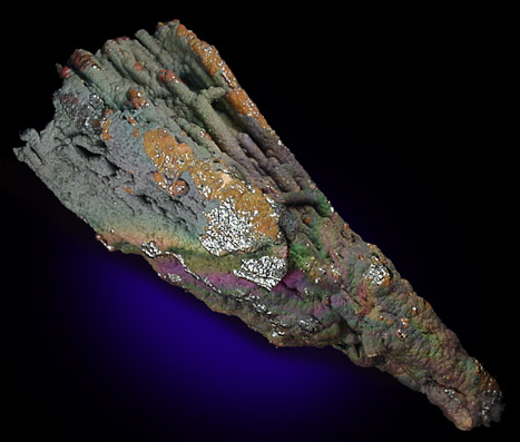 Hematolite (iridescent stalactites) from Peters Mountain, Alleghany County, Virginia