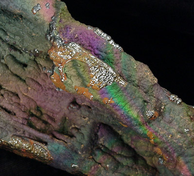 Hematolite (iridescent stalactites) from Peters Mountain, Alleghany County, Virginia