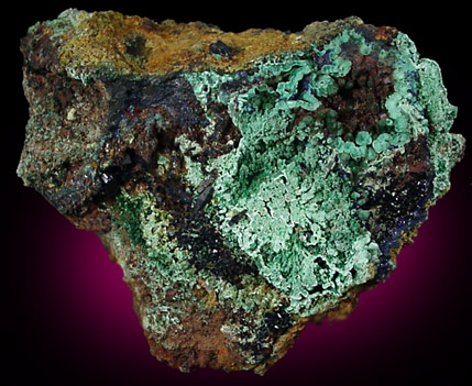 Malachite and Azurite from Tsumeb Mine, Otavi-Bergland District, Oshikoto, Namibia