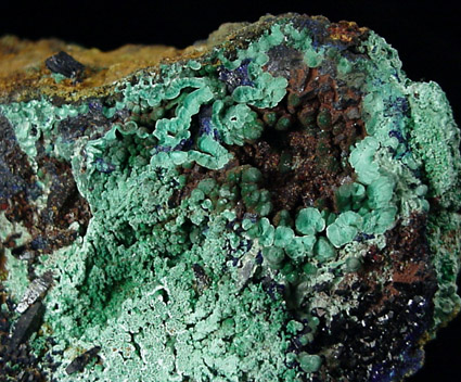 Malachite and Azurite from Tsumeb Mine, Otavi-Bergland District, Oshikoto, Namibia
