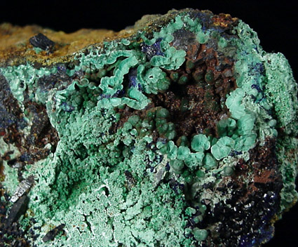 Malachite and Azurite from Tsumeb Mine, Otavi-Bergland District, Oshikoto, Namibia