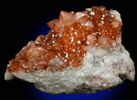 Calcite on Quartz with Limonite coating from Cumbria, England