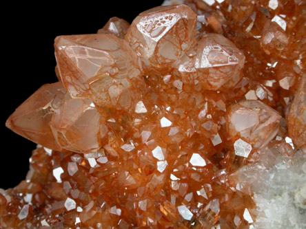 Calcite on Quartz with Limonite coating from Cumbria, England