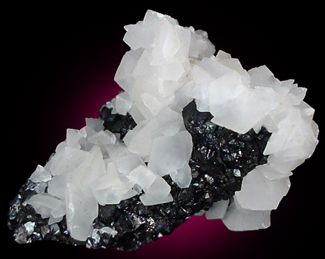 Calcite on Sphalerite from West Cumberland Iron Mining District, Cumbria, England