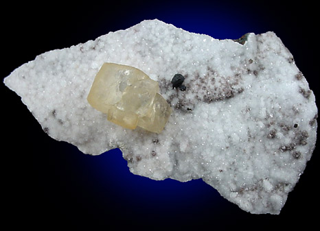 Copper and Calcite crystals on Quartz from Keweenaw Peninsula Copper District, Michigan