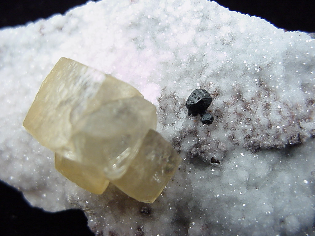 Copper and Calcite crystals on Quartz from Keweenaw Peninsula Copper District, Michigan