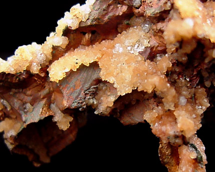 Datolite on Copper from Keweenaw Peninsula Copper District, Michigan
