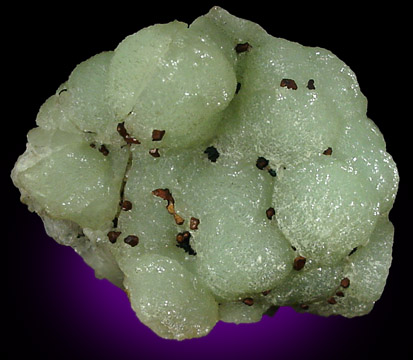 Prehnite with Copper crystals from Tamarack Mine, Calumet, Houghton County, Michigan